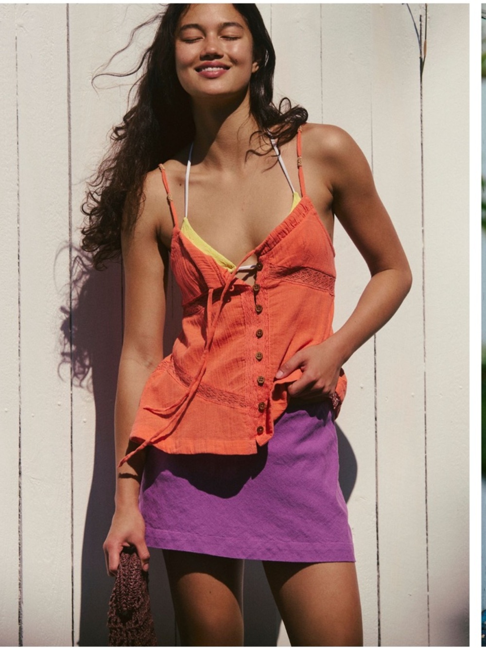 Free People Sundew Skirt Set Fusion Coral Sz L NWT - Picture 3 of 16